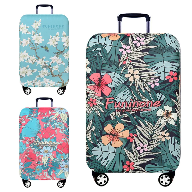 Bagage Beschermhoes Bloem Verdikking Reizen Cover Trolley Koffer Cover Elastische Slijtvaste Rolling Travel Accessoires