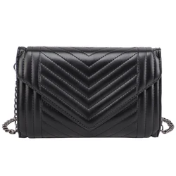 TINYAT Small Square Crossbody Bags for Women, Diamond Chain Shoulder Bags, Large Capacity, Vintage Handbag, Monochromatic