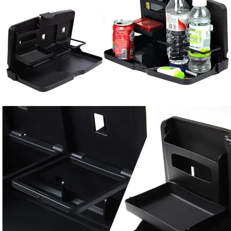 Car Seat Back Organizer, Dinner Plate Table, armazenamento de carro, mesa dobrável Bandeja, porta-copos, porta-copos, Auto Acessórios