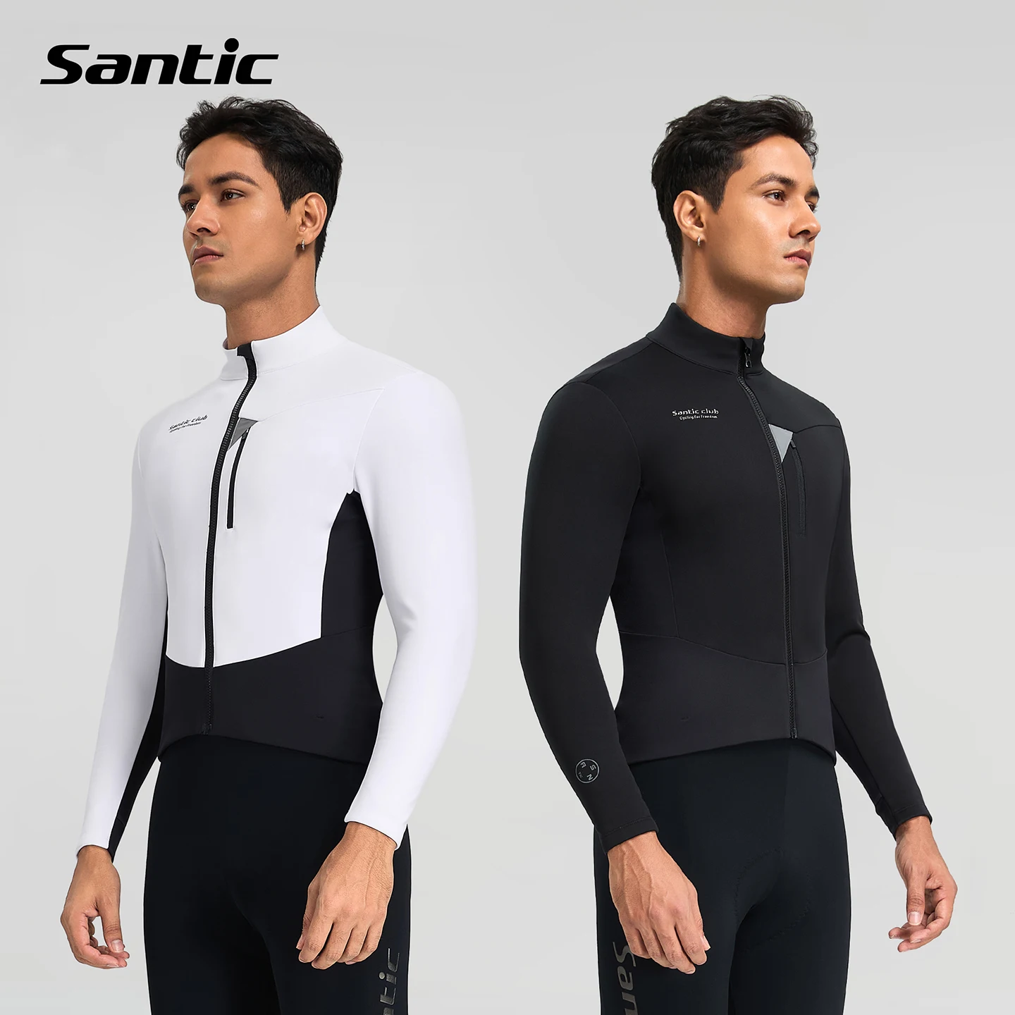 

Santic New Cycling Sets Autumn and Winter Keep Warm Cycling Suit Sets Windproof Cycling Jacket for Bicycles