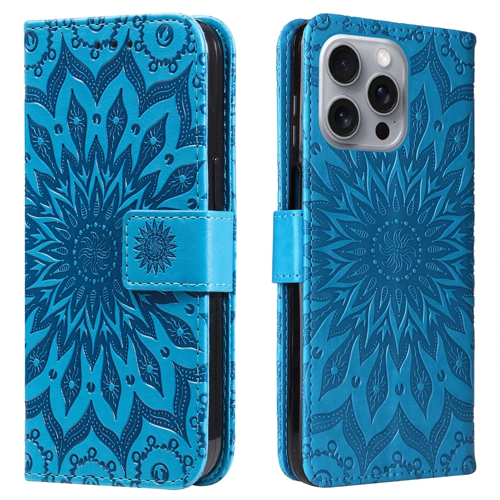 

Premium Elegant Lotus Flower PU Leather Case For iPhone 11/12/13/14/15/16 Series - Multi-Functional Flip Cover with Card Pocket