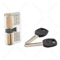 HUK LG005 Locksmith Supplier Hardware Practice Transparent Lock Pick Visible Training Skill Cutaway Inside Copper Padlock Tool