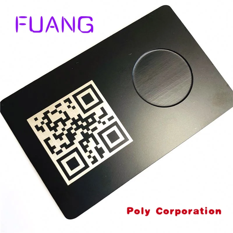 

Custom matte black stainless steel RFID NFC metal hybrid one card Contactless nfc metal business card