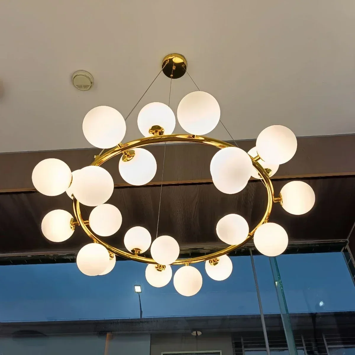 Modern Glass Bubble Chandelier Led Pendant Lamps for Bedroom Living Room Dining Room Home Decor 110V-220V Lustre Samsarah