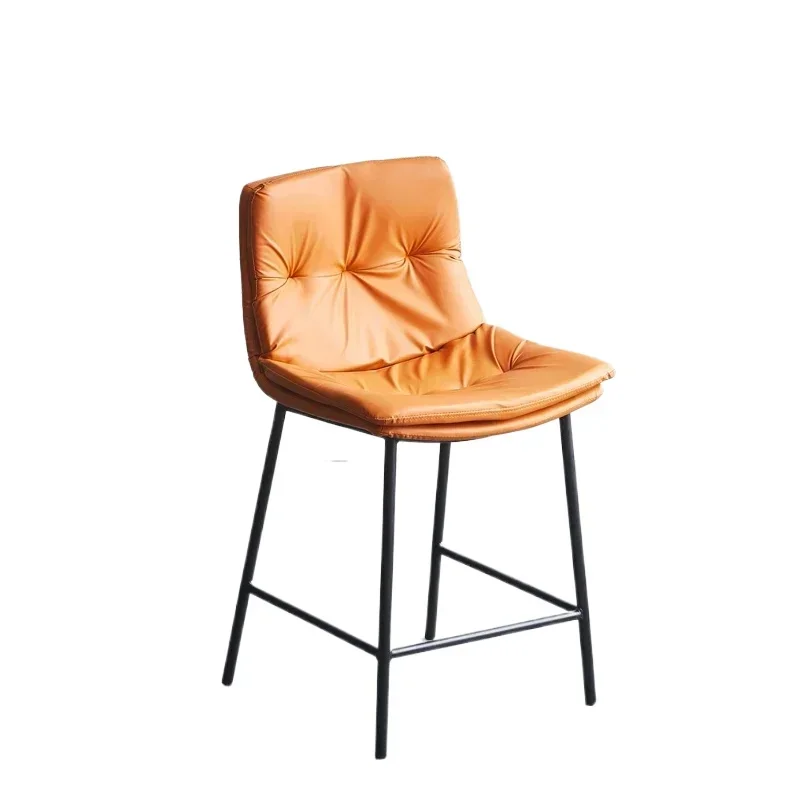 

*PU Leather Bar Chairs Luxury Modern Nordic Minimalist Luxury Bar Chairs Bedroom Make Up Bancos Para Barra De Cocina Furniture