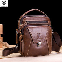 BULLCAPTAIN  Genuine Leather Men's Bag Single Crossbody Bag Shoulder Bag Men's Messenger Bag