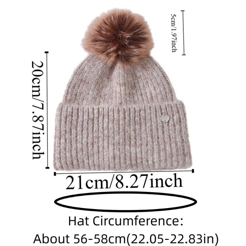 Earflap Hat Elastic Winter Pullover Cap Trendy Korean Style Woolen Hat Dome Soft Brimless Beanie Cap Outdoor