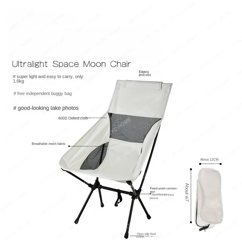 

Portable Folding Fishing Chair Maximum Load Bearing 90kg Steel Pipe Reinforcement Comfortable Beach Chair Camping Chair