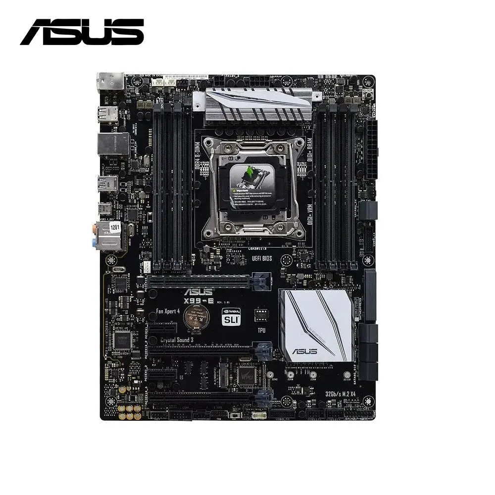 ASUS X99-E Mainboard x99 Supports for Intel Xeon E5-2680 V4/E5-2650 V4/E5-2686 V4/E5-2673 V3/E5-2666 V3/E5-2690 V3/E5-2696 V3