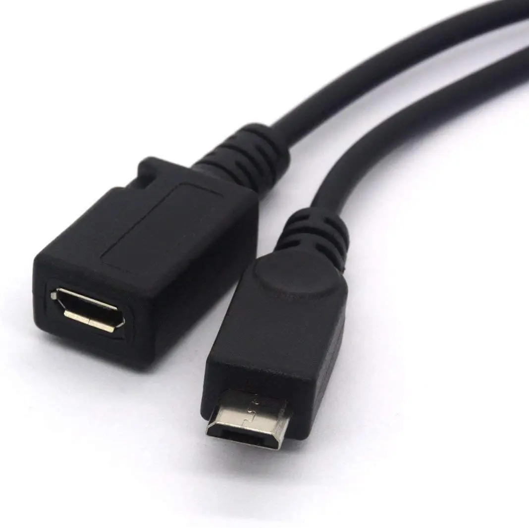 1 In 2 OTG Micro Usb Host Power Y Splitter Usb Adapter To Mirco 5 Pin Male Female Cable Durable Micro USB OTG Cable