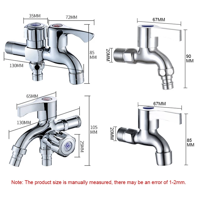 Wasmachine Kraan Dubbele Waterafvoer Mop Zwembad Messing Tap Outdoor Tuin Kraan Snelle Bidet Kranen Badkamer Accessoires