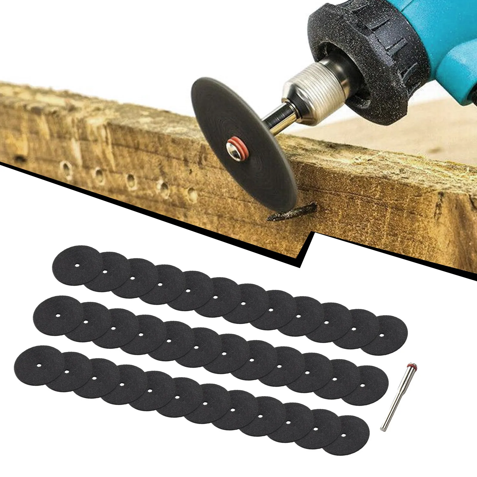 36PCS Resin Cutting Discs Mini Resin Grinding Wheel Saw Blade With Mounting Mandrel For Dremel Rotary Tool