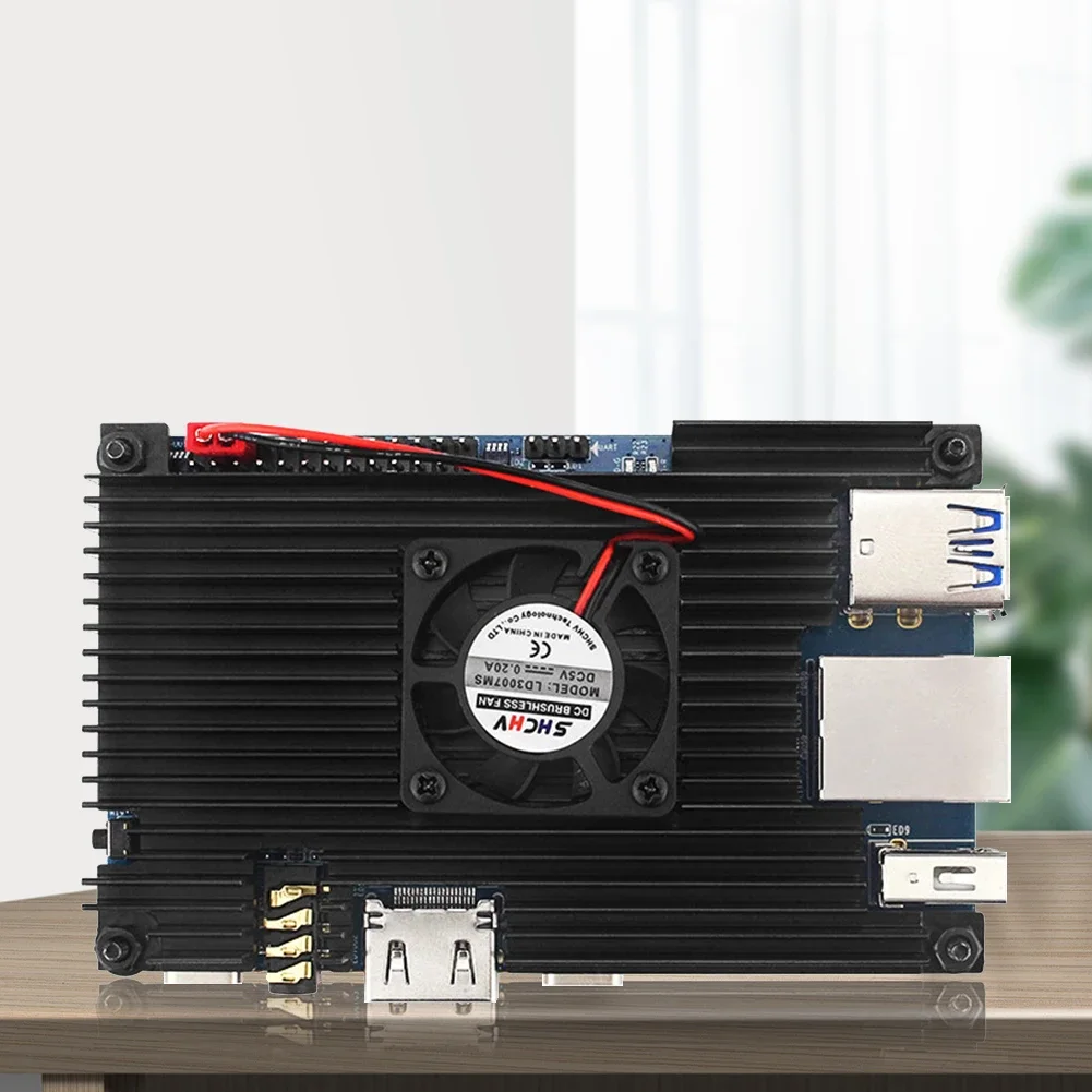 Caja de disipador de calor de CPU de aleación de aluminio con ventilador, carcasa de Metal, accesorios de equipo de repuesto protectores para Orange Pi 5
