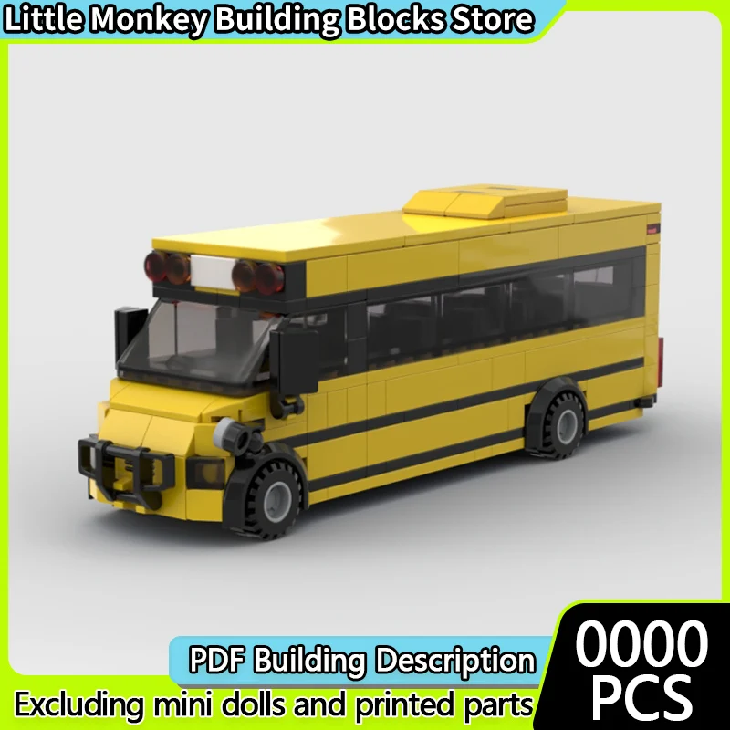 

Конструктор City Car Model MOC: Американский школьный автобус, модульная технология, развивающая игрушка для детей, подарок на праздник, набор для сборки