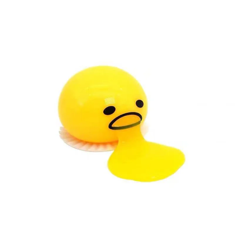 Squishy Puking Egg Yolk with Hole and Yellow Slime Stress Ball Kids Toys Adult Relieve Anxiety Office Bachelor Party Favor Gift