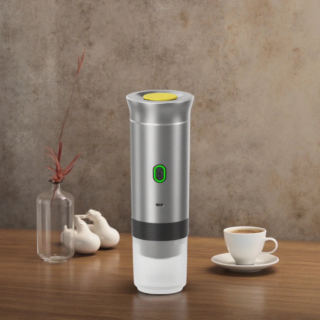 

2025 Mini USB-C перезаряжаемая беспроводная электрическая эспрессо-машина Портативная кофеварка для отелей и автомобилей с питанием от батареи