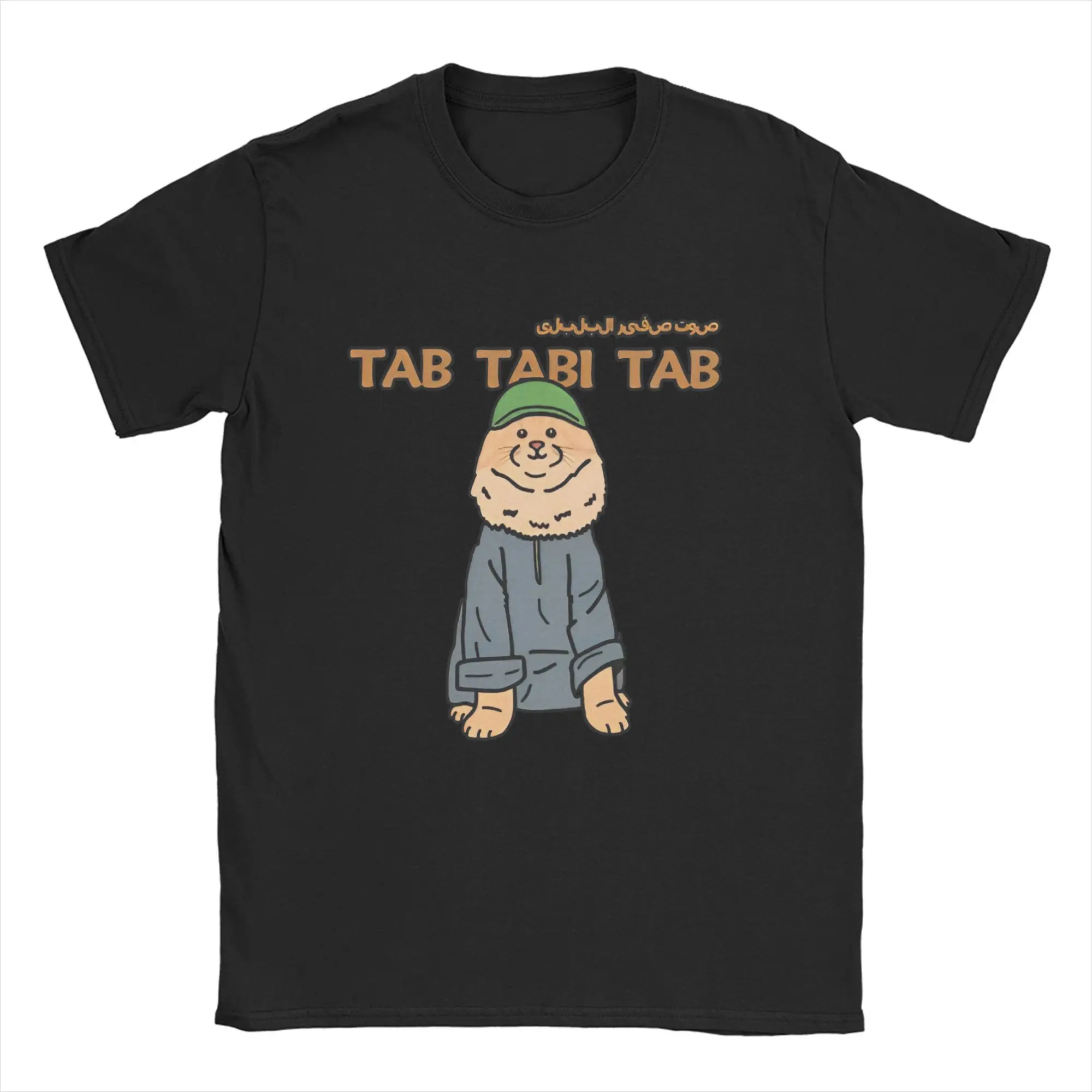 

Creative Tab Tabi Tabibi Funny Halal Cat Meme T-Shirt Men O Neck Pure Cotton T Shirts Cute Short Sleeve Tees Birthday Gift Tops