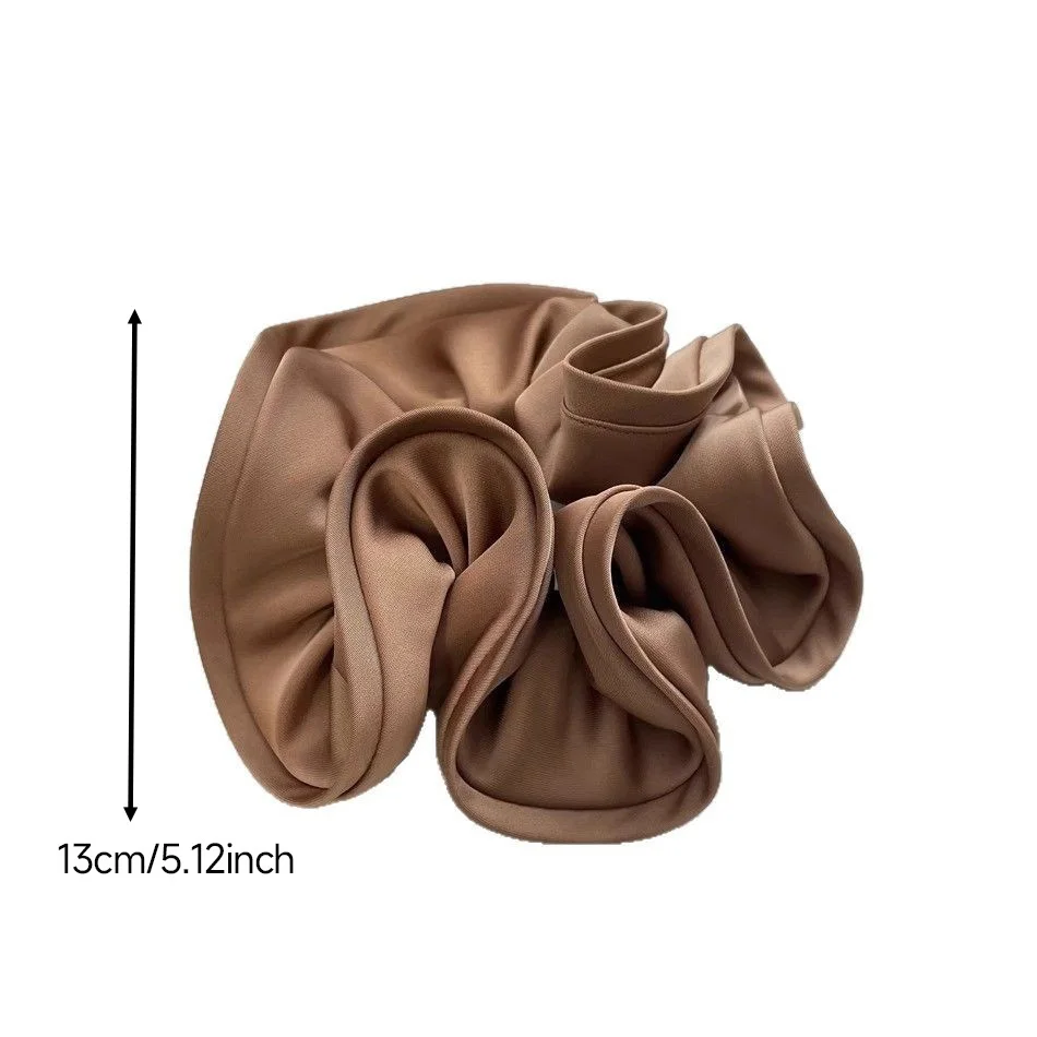 الساتان الفطر حافة الشعر الدائري الإناث الراقية بلون Scrunchie عالية المرونة إكسسوارات الشعر