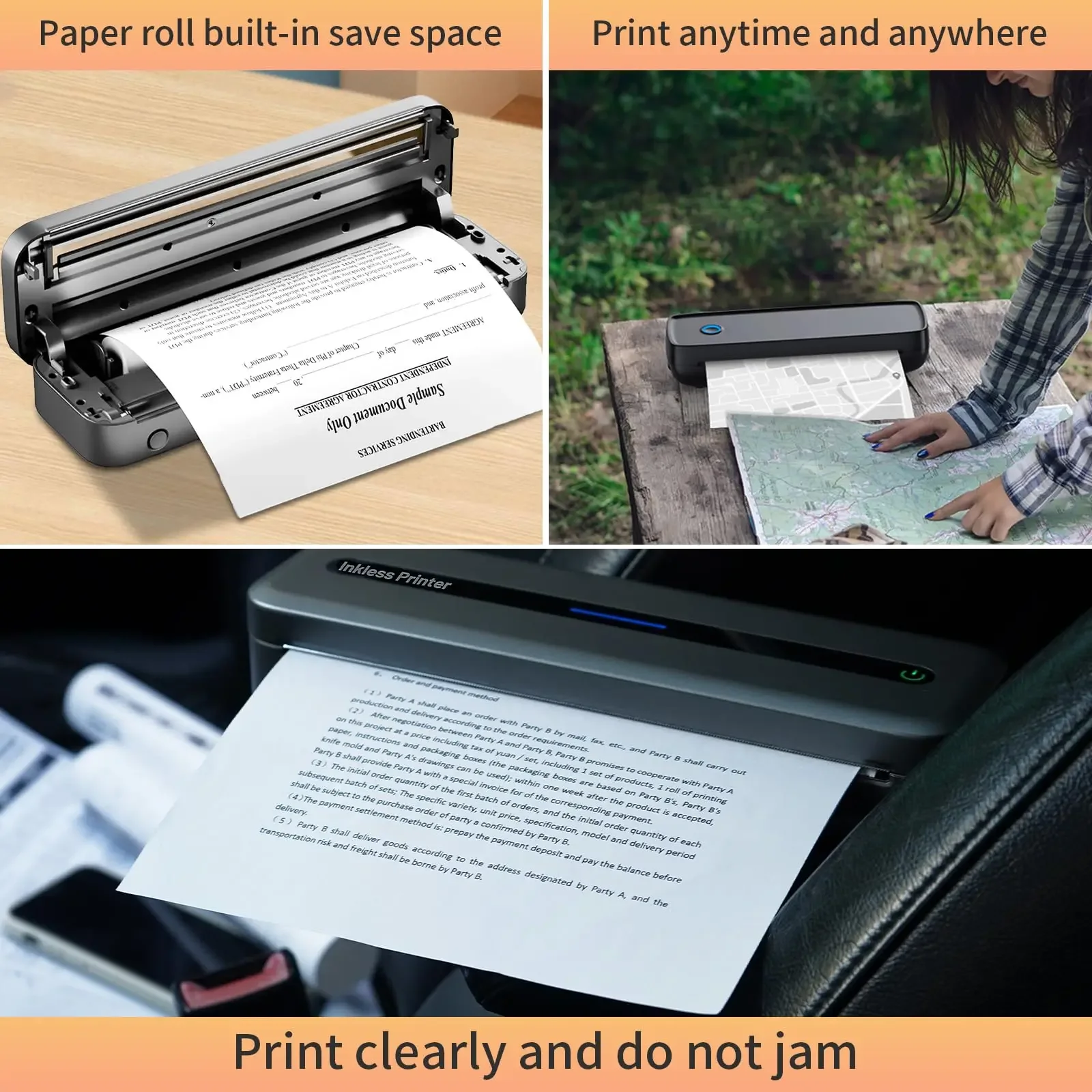 8.5"x11"A4 US Letter Rolled Thermal Paper Quick-Dry Keep 10Years Compatible With A4 Thermal Printer For Home Contract  bussiness