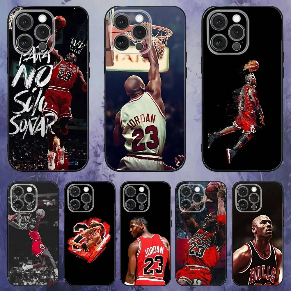 

Basketball J-Jordan 23 Phone Case For iPhone 17,16,15,14,13,12,Pro,Max,Plus,E,SE4,Air,Mini Black Soft Box