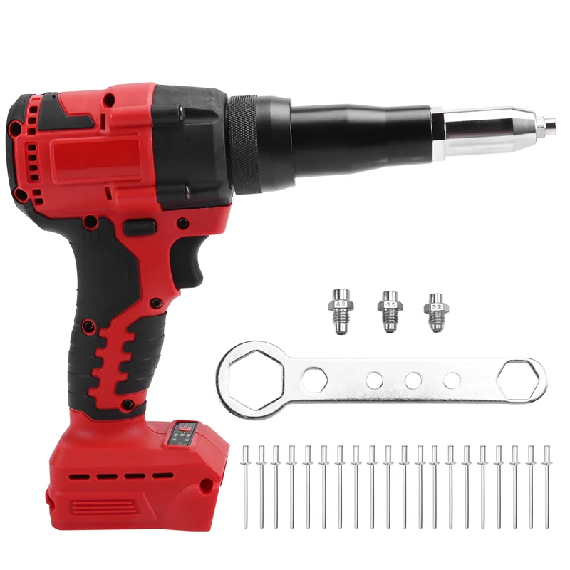 

SEWS-Cordless Rivet Gun Brushless 4.8Mm Rivet Nut Gun Automatic Riveting Tool For 18V 20V Battery (No Battery)