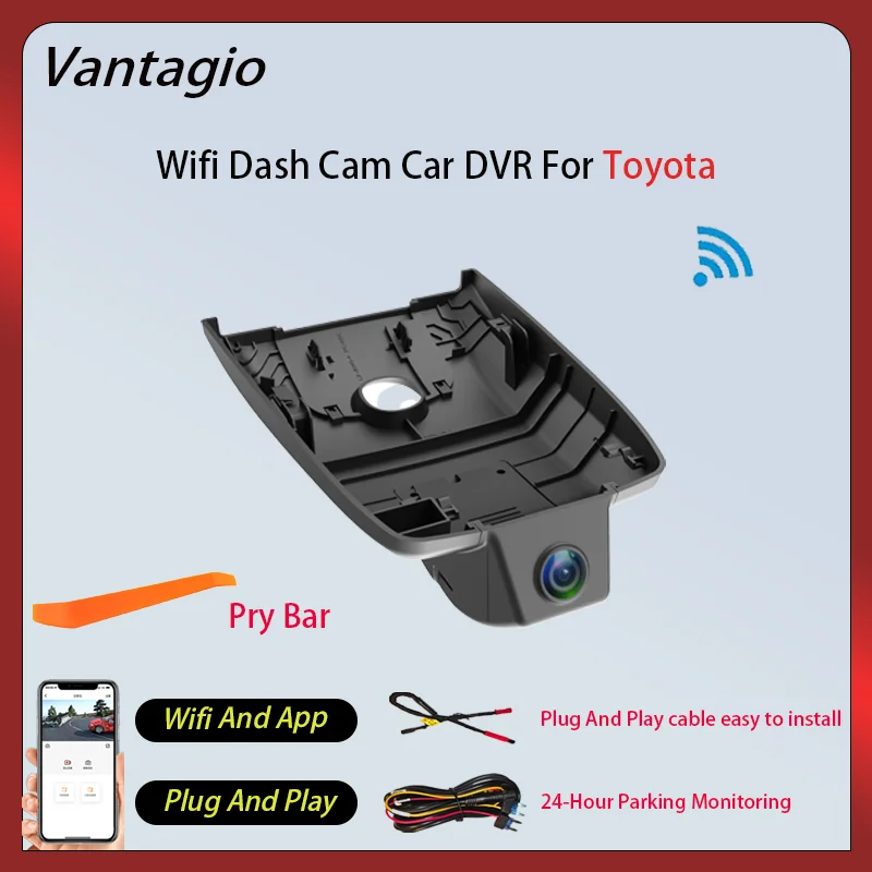 Image of Vantagio 1K 2K 4K Plug-and-Play WLAN-Dashcam Autokamera DVR für Toyota Camry 2018 2019 2020 2021 2022 2023 2024 2025 2026
