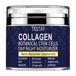 Collagen Face Moisturizer with Airless Pump - Collagen Botanical Stem Cells Cream for Skin with Retinol, Niacinamide