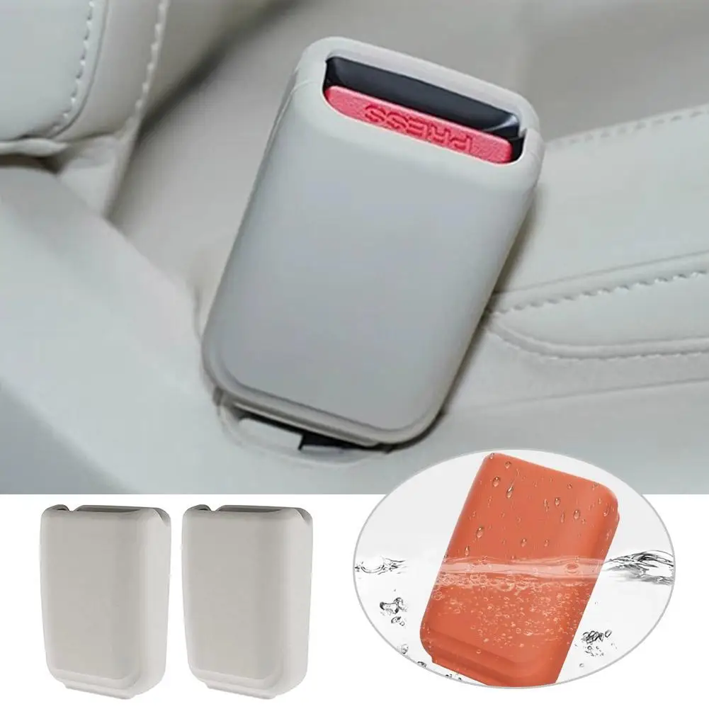 For Li Lixiang L7 L8 L9 2024 2023 2022 Car Seat Belt Socket Silicone Protective Sleeve Scratch Resistance Auto Accessories