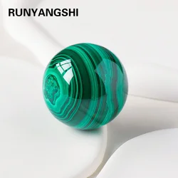 Natural Malachite Crystal Ball Gemstone Sphere for Witchcraft and Decorative Balls Sculpture Figurine Home Decor