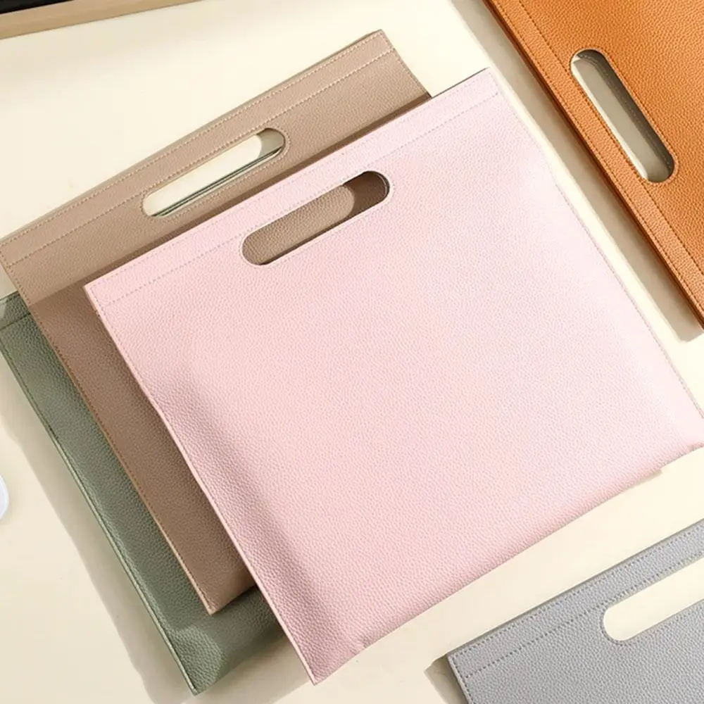 Document Organizer Heavy Leather Pouch Large Capacity Paper Organizer File Folders Pouch Waterproof Archive Folder