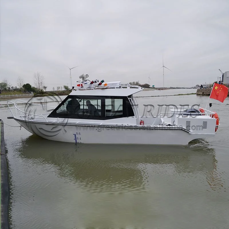 8 Persons Aluminium Water Leisure Tour Boat 25 Feet 7.5 Meters Rescue Boat High Speed Patrol Boat For Sale