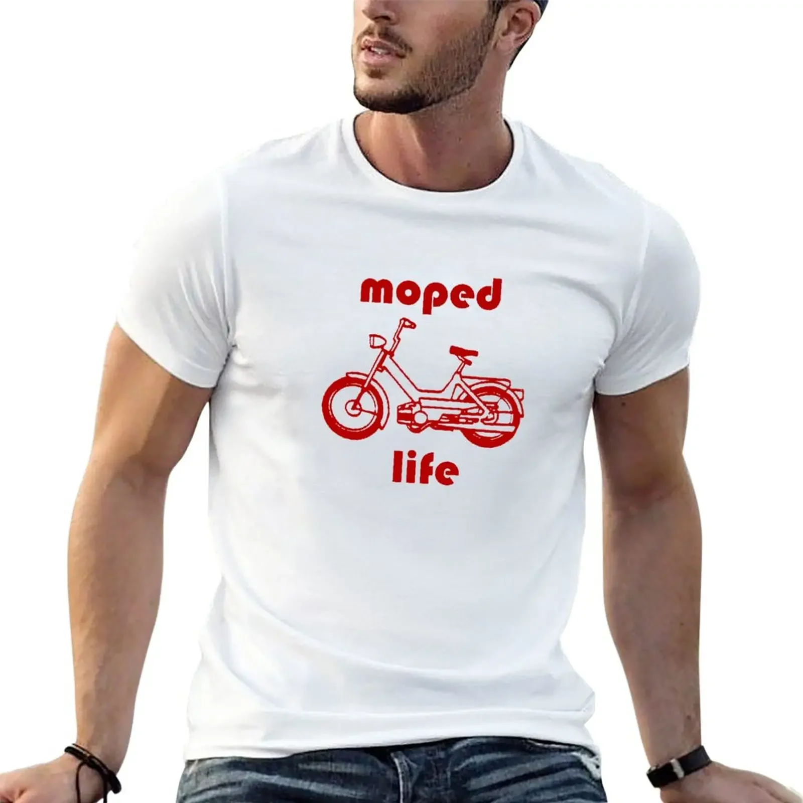 New MOPED LIFE Puch Maxi T-Shirt anime anime clothes mens workout shirts heavyweight fashion Round Neck manga vintage Sweatshirt