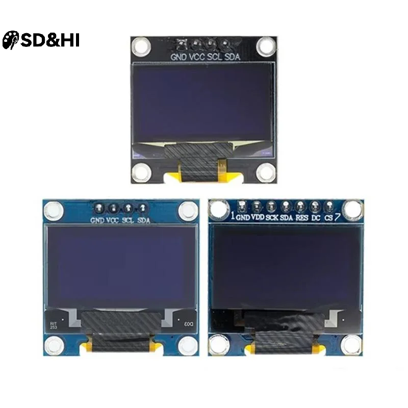 0.96 Inch OLED Display Module I2C IIC Serial White Screen 128x64 SSD1306 Driver Board Compatible With ESP32 STM32
