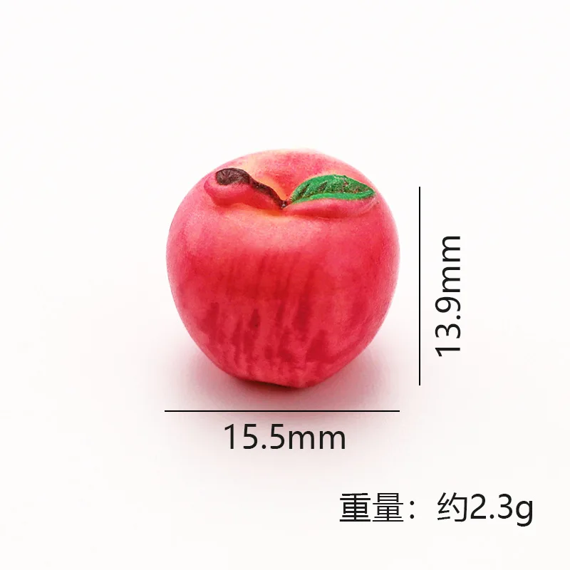 5pcs Realistic Green Red Apple 3D Fruit Apple Model Miniature Food Toy DIY Dollhouse Accessory Home Decor Decoration