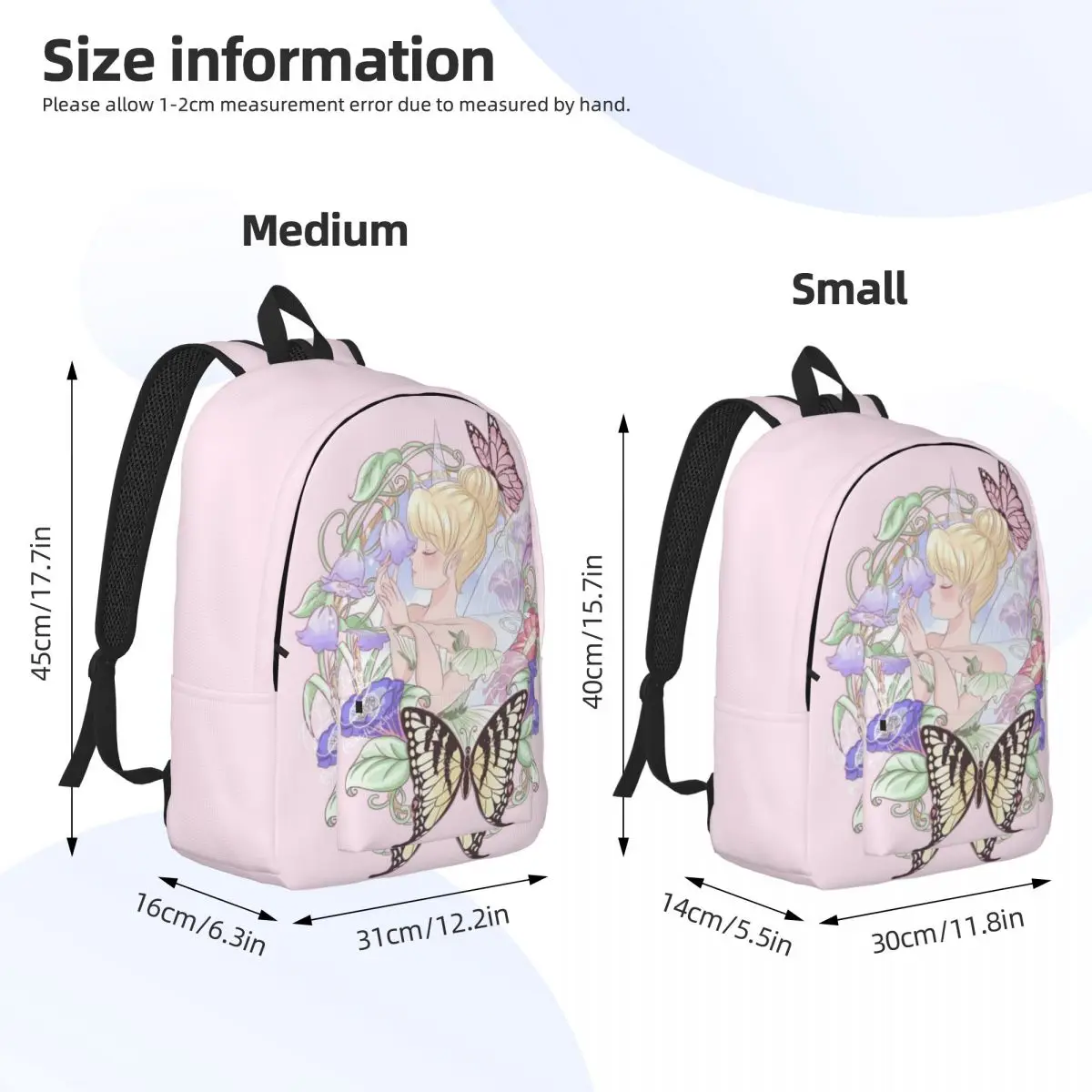 Custom Tinker Bell Laptop Backpack Men Women Basic Bookbag for School College Student Bag