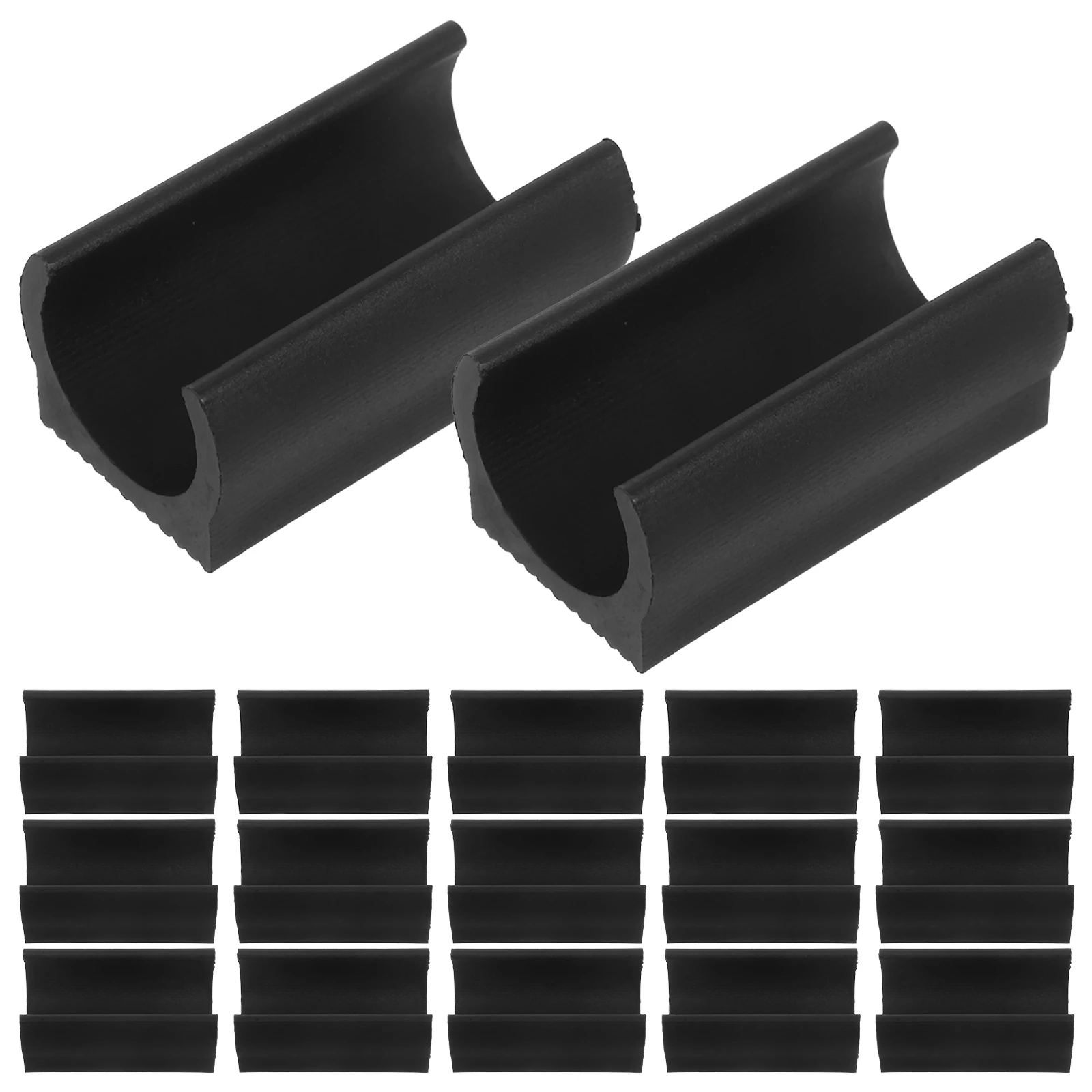 

20 PCS Anti Slip Pads Durable Iron Furniture Protectors for Chairs Trampolines Non Rust U Shaped Clamps Plastic Bar Stool Leg