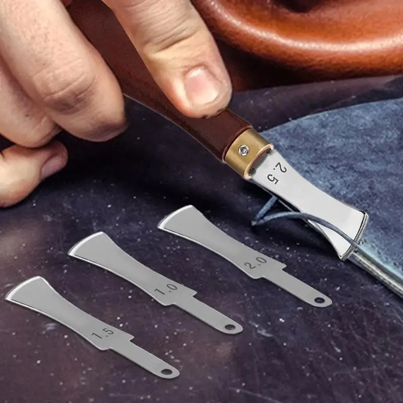 

Leather Edge Skiving Beveler Tools Wide Leather Craft Edge Beveler Tool Kit Leather Edge Trimmer for DIY Leather Craft Tool