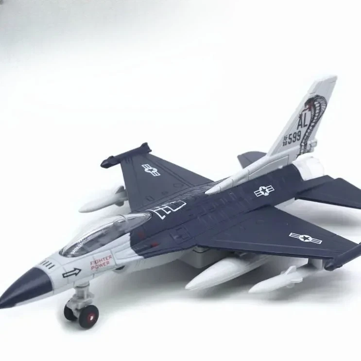 

F16 Toy Alloy Fighter Model Acoustooptic Return Force Aviation Military Aircraft Model Ornament Gift