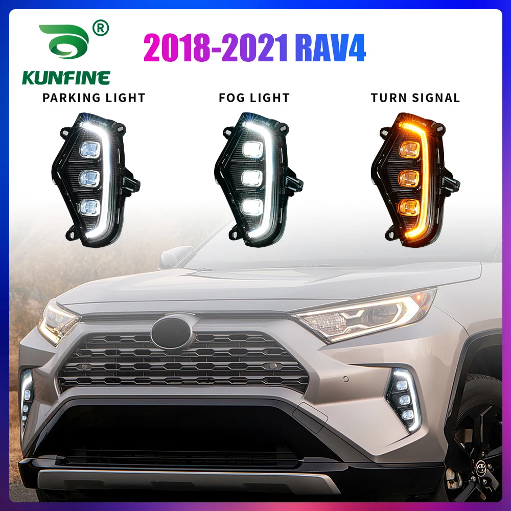 

Pair of Car LED Fog Lamp For Toyota RAV4 2018-2021 Front Fog Light Bulb Car Running Light Auto LED Light Easy Install