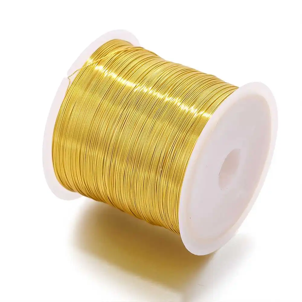 

1Roll 0.3-0.6mm Copper Wire for Bracelet Necklace DIY Colorfast Beading Wire Jewelry Cord String Handcraft Making Accessories