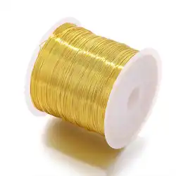 1Roll 0.3-0.6mm Copper Wire for Bracelet Necklace DIY Colorfast Beading Wire Jewelry Cord String Handcraft Making Accessories