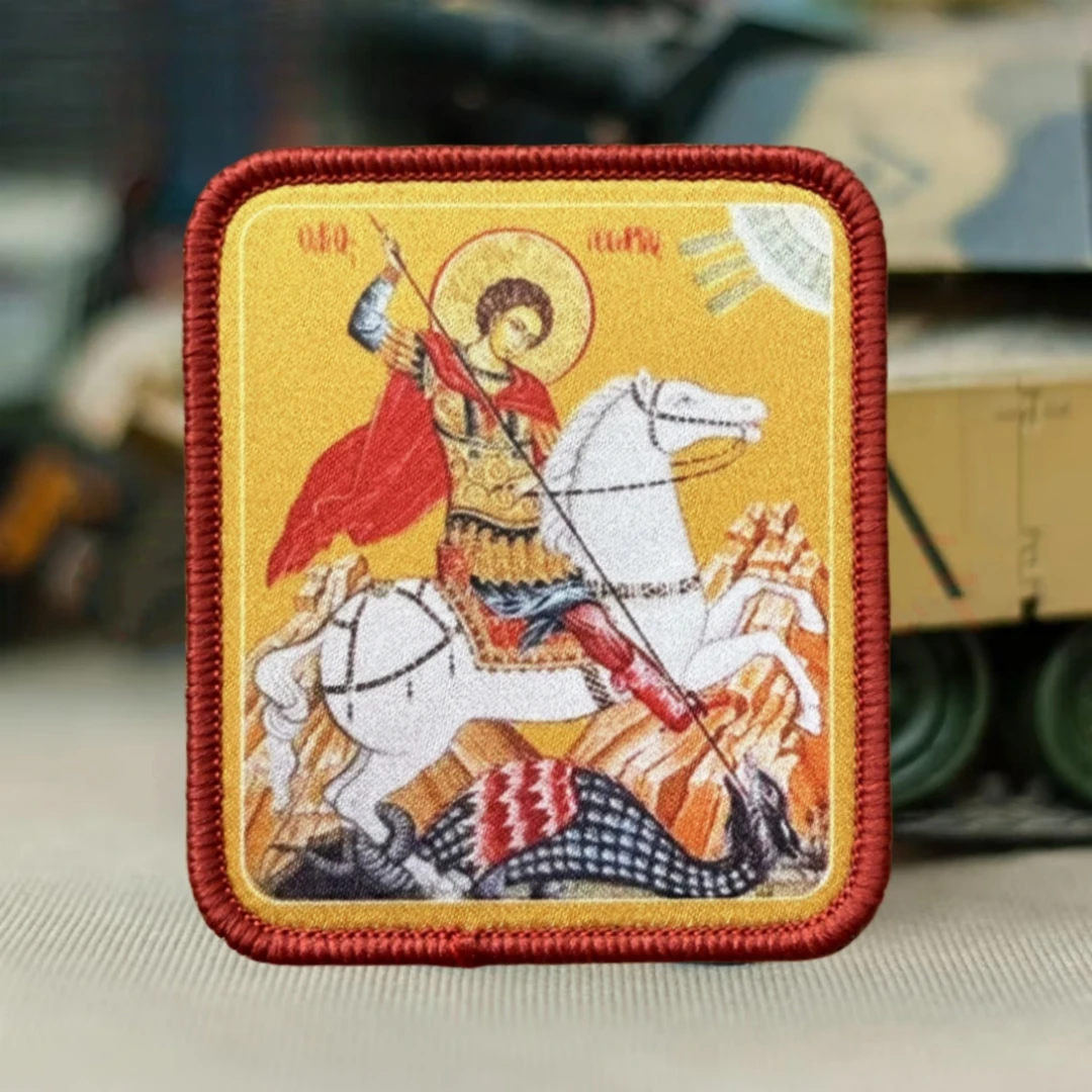 Parche táctico San Jorge – Insignia moral velcro para mochila militar - imagen 5