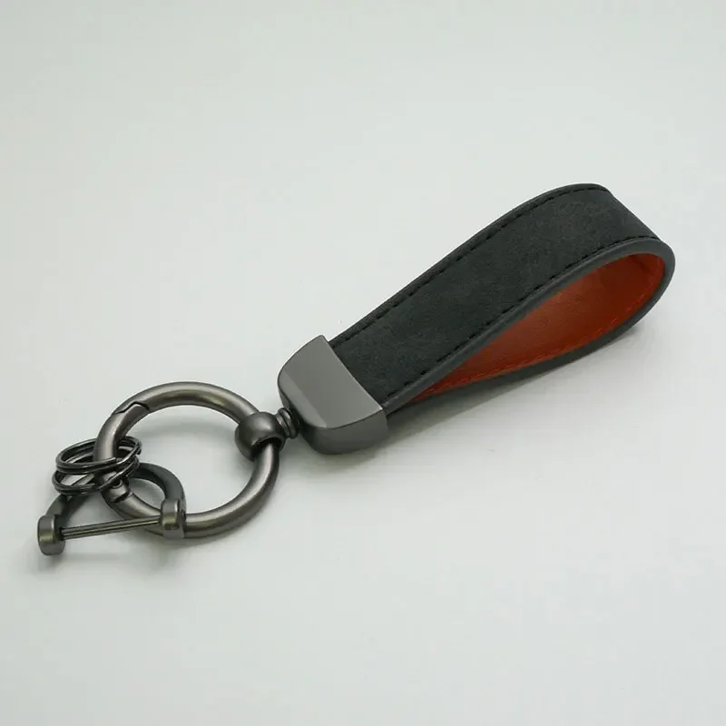 1PC Simple PU Leather Keychain Women Men Car Key Ring Chain Holder Key Strap Waist Wallet Keyring Business Party Jewelry Gifts image 6