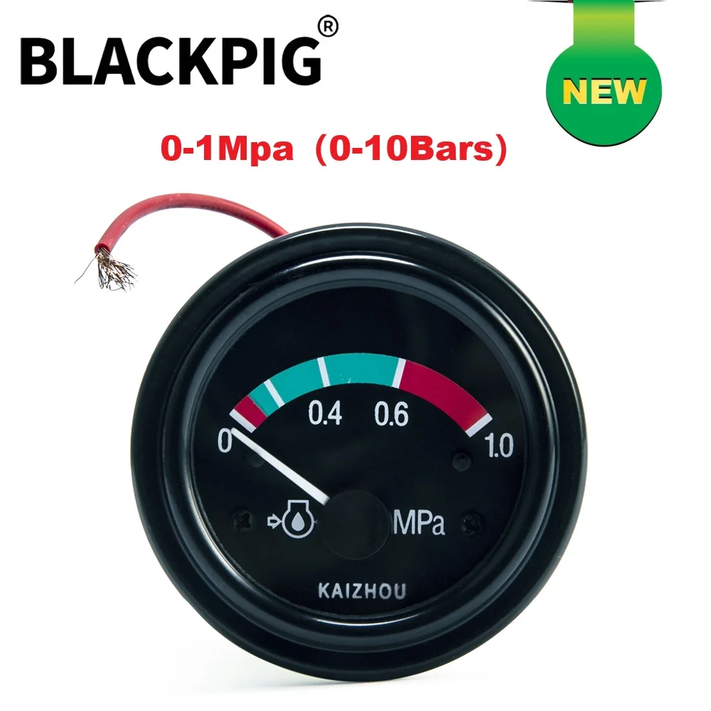 New 0-1Mpa 0-10Bars Diesel Engine Oil Pressure Gauge 1 Mpa 10Bars Diesel Generator Gauge Meter For Genset Parts 52MM