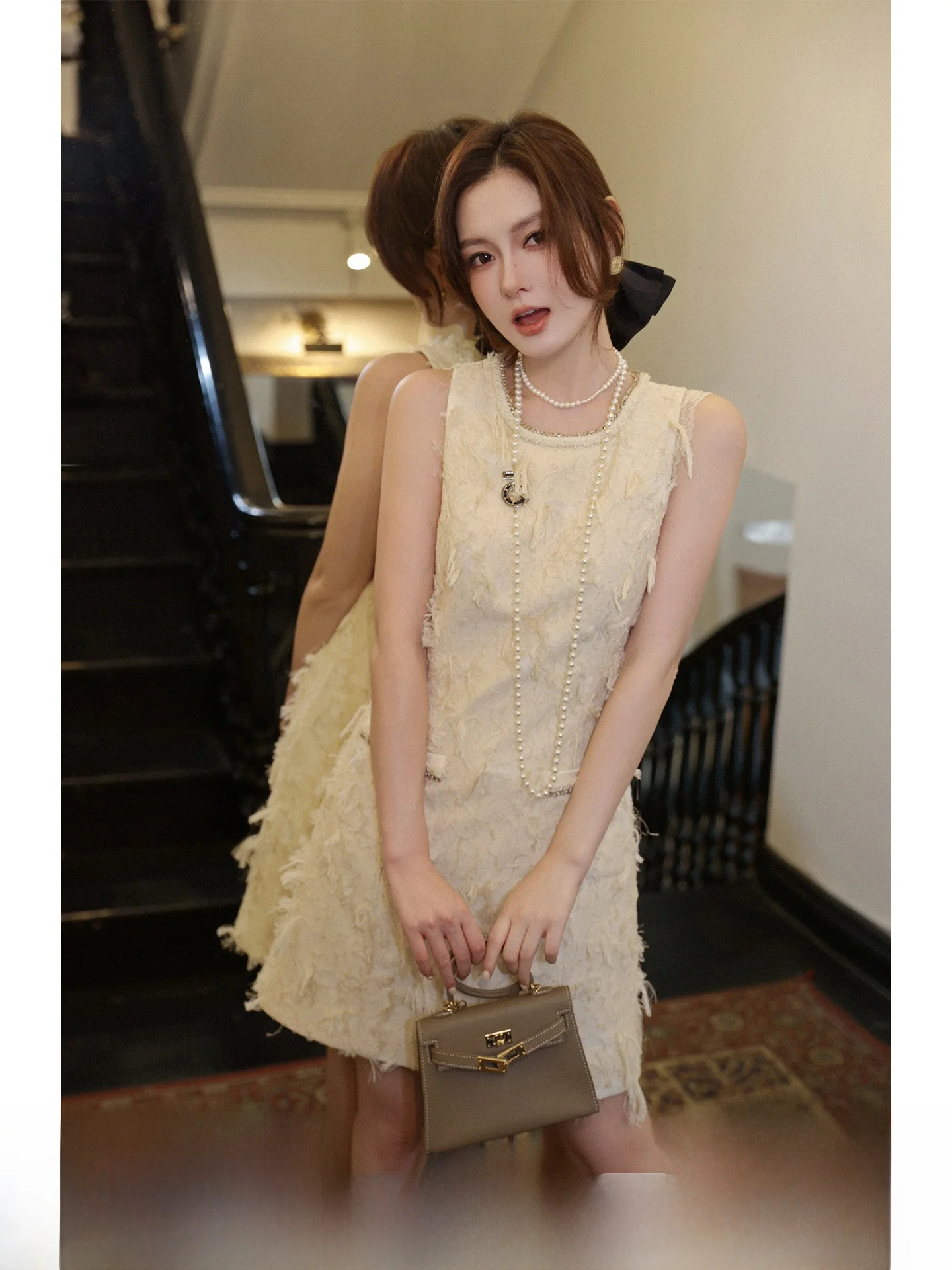 

Комплект из двух предметов Ne Mermaid Sle: модный осенний наряд для женщин с отделкой из бахромы и цветочным принтом, создающий особую атмосферу