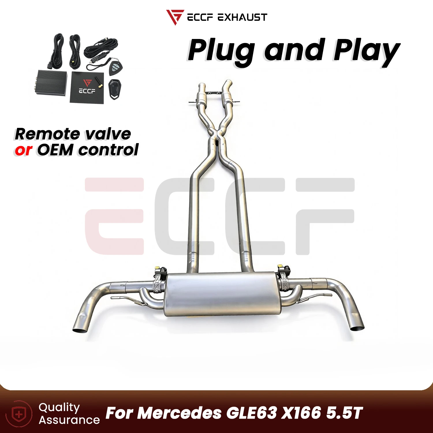

Sporty Stainless steel Catback Exhaust FOR Mercedes GLE63 X166 5.5T Aggressive Exhaust Sound Plug and Play Performance Upgrade