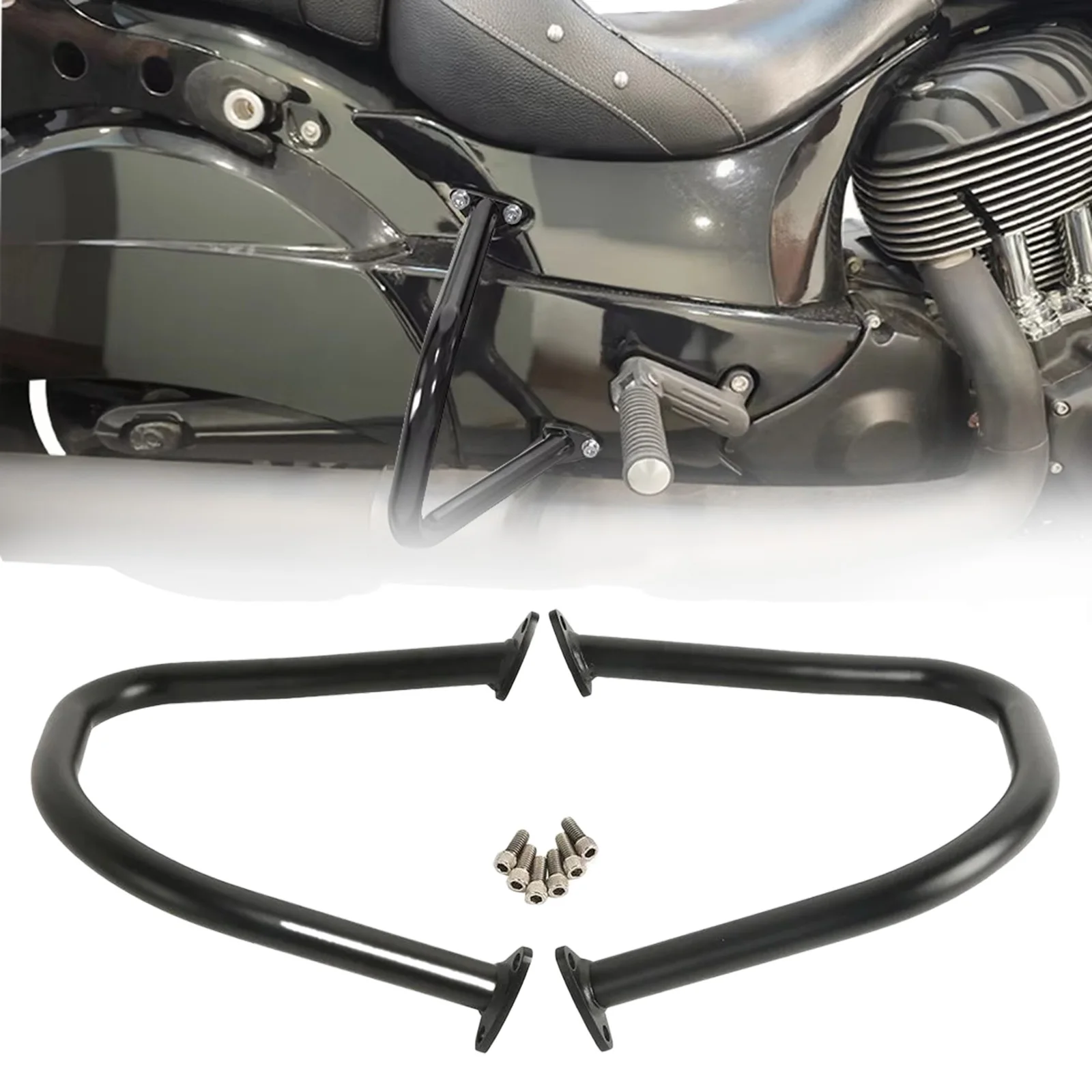 Ochraniacze sakw motocyklowych, gmole ochronne do Indian Chieftain, Roadmaster, Challenger, Dark Horse, Springfield, Chief 2014-2025