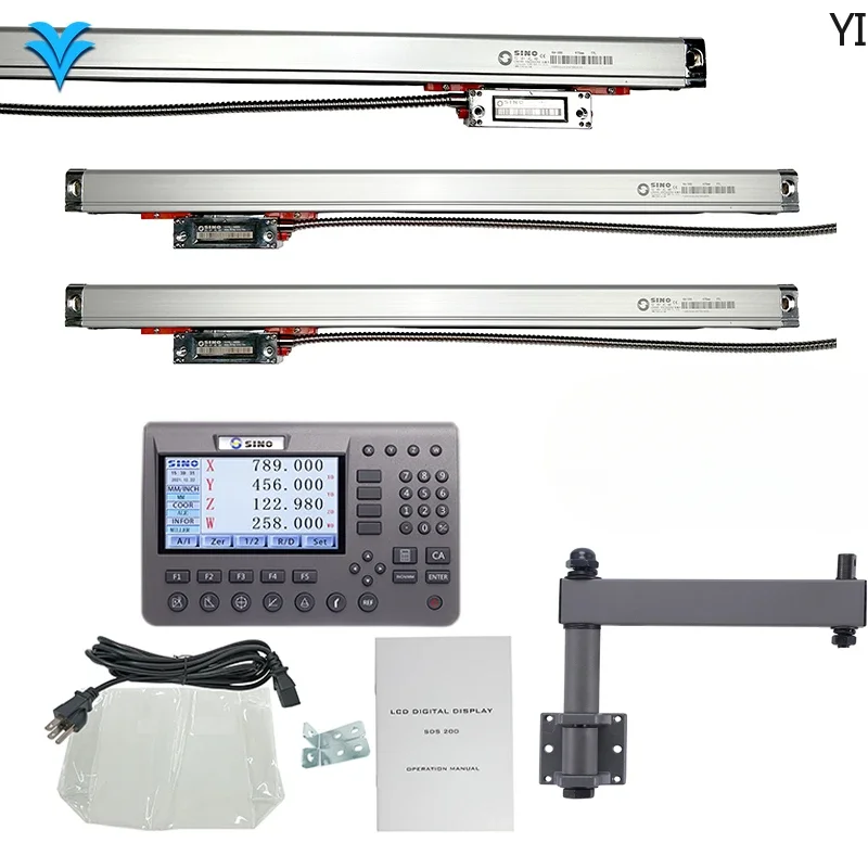 

3 Axis Digital Readout SDS6-3V DRO Measuring CNC Machine Glass Linear Scale For Milling Lathe Grinding EDM