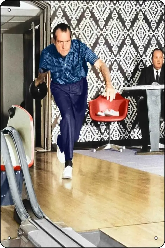 Richard Bowling Print Poster Metal Tin Sign 12 X 8 Inch Funny Man Cave Home Office Bar Decor