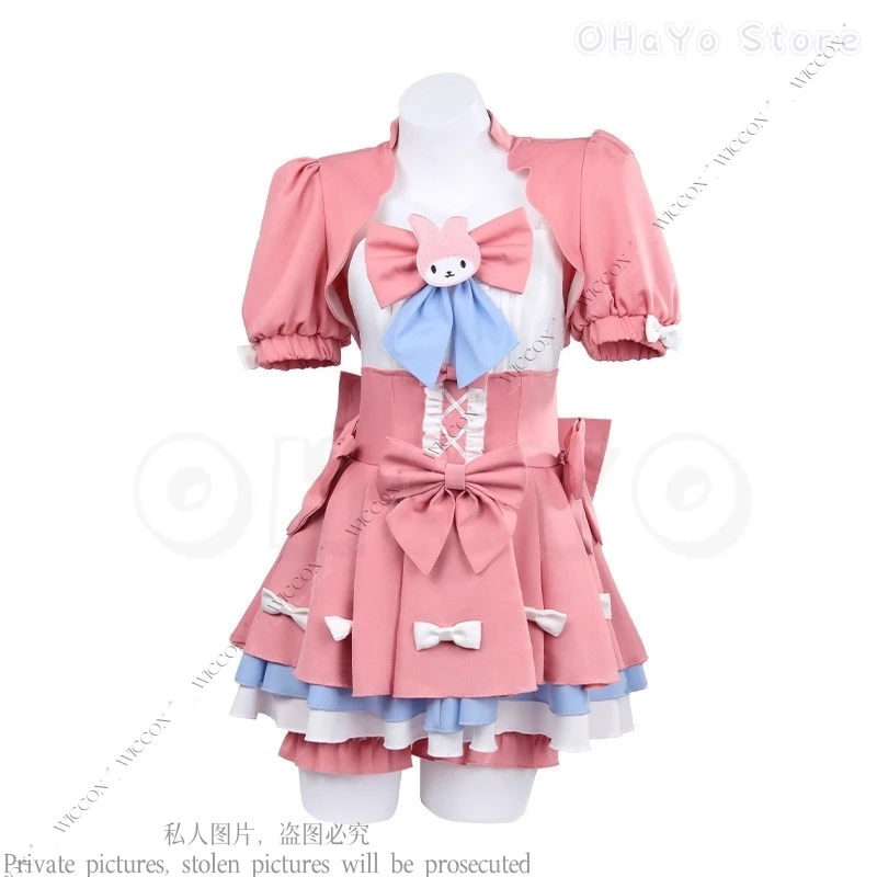 Game Identity V Cosplay Lily Barrier Cheerleader Cosplay Costume Uniform Pink Lolite Dress Women Halloween Carnival Roleplay